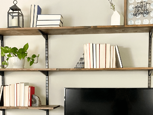 DIY Mounted Shelving Unit